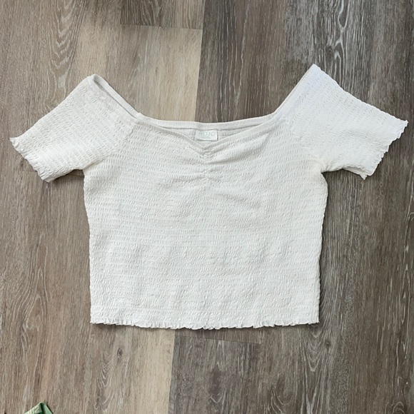 Abound white stretchy crop top - Picture 1 of 3